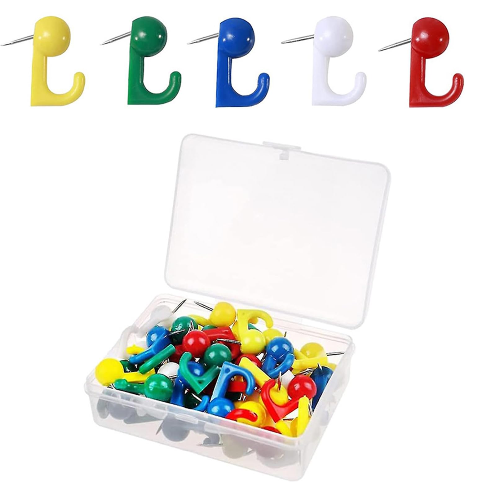 30/50 Pcs Push Pin Hooks Decorative Pin Tacks Wall Thumb Tacks Hook School Supplies for Photo Wall Bulletin Board