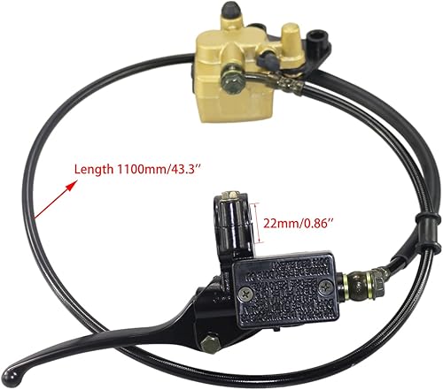 Miniatura 2 de PRO BAT Cilindro maestro hidráulico de pinza de freno delantero para Pit Mini Bike Go Kart Trolley ATV, dorado