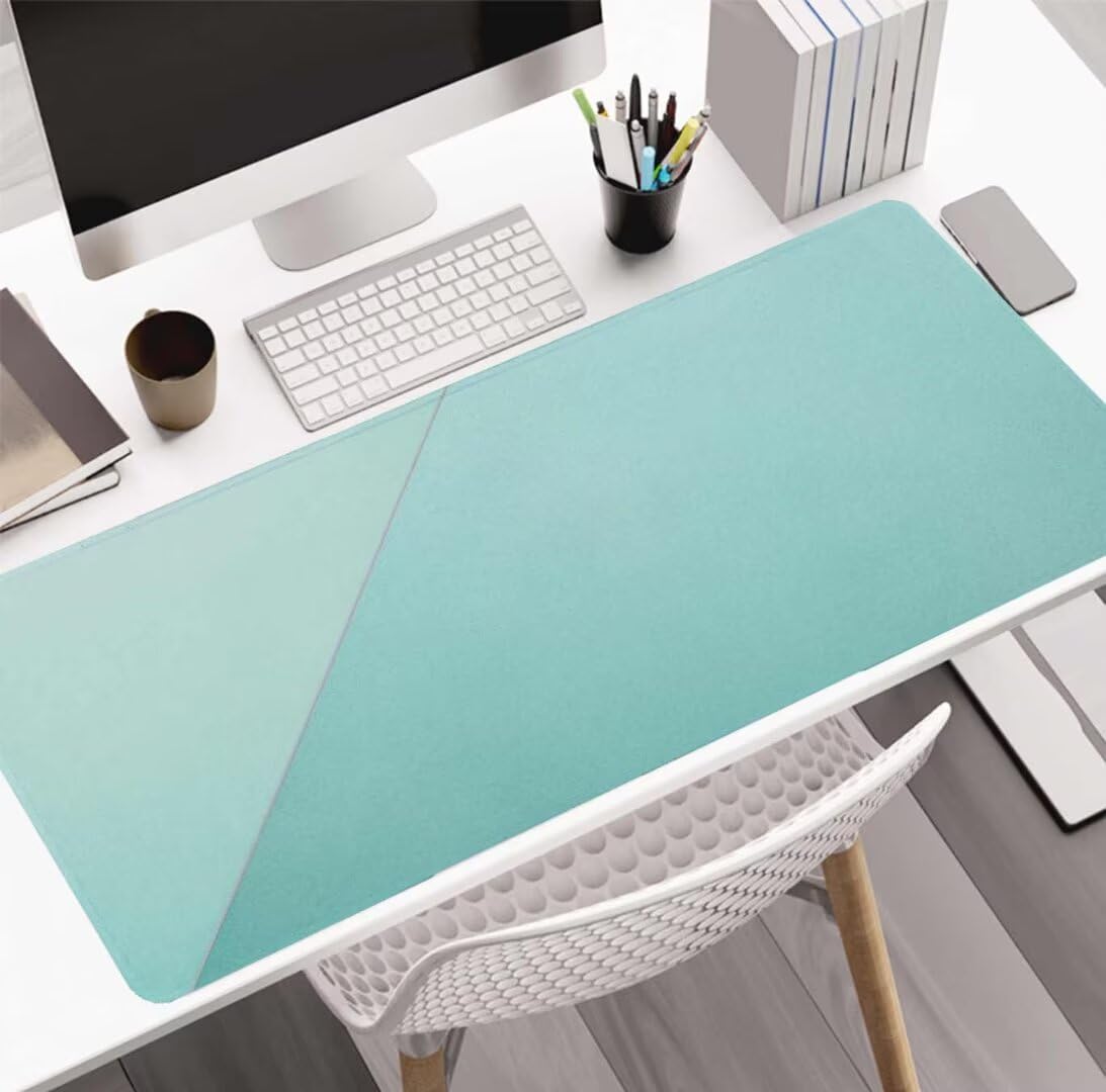 Alfombrilla Ratón Turquoise Mousepad Alfombrilla Raton Gaming XXL 1600x800x4mm Mouse Desk Mat Gamer para Gaming Tapete Escritorio Mujer Almohadilla Raton Mouse Pad Base de Goma Antideslizante S-1190