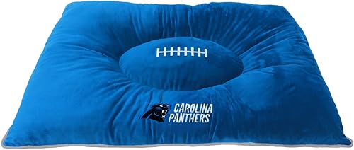 Miniatura 6 de Pets First Cama para mascotas de la NFL – Cama de almohada de felpa suave y acogedora de los Pittsburgh Steelers – Cama de fútbol para perros.
