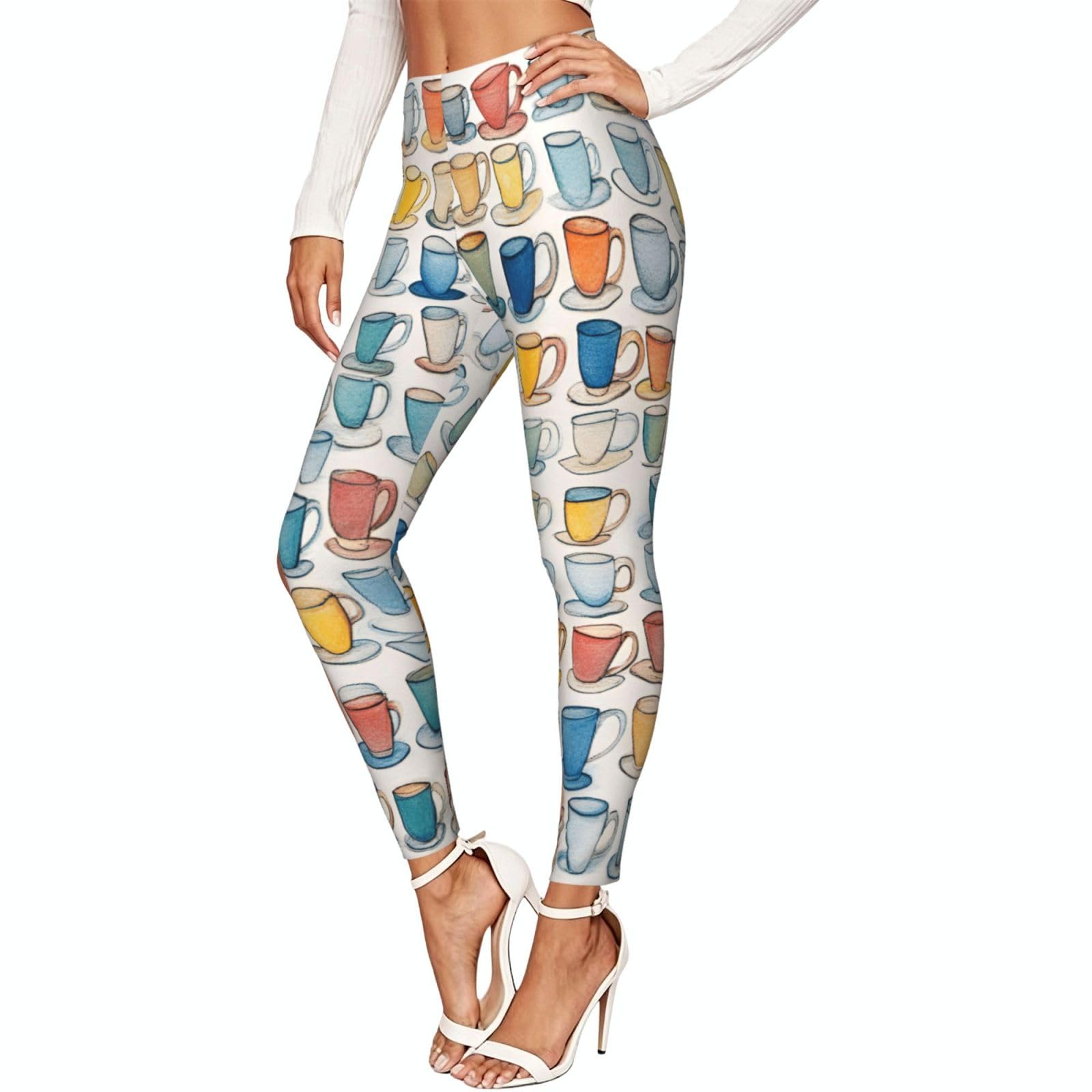 Leggings elásticos cómodos de teteras que nunca se transparentan 8