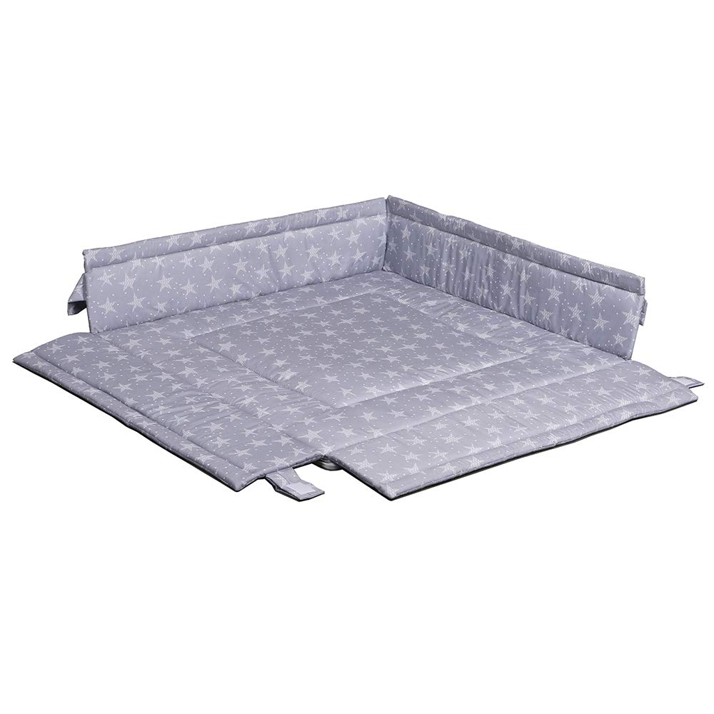 Laufgitter Laufstall Babylaufstall 100x100cm Baby Krabbelgitter inkl. Stoffeinlage 49266-02