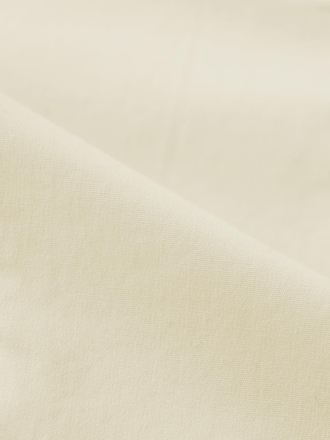 The Souled Store Gorset: Off-White dla kobiet i dziewcząt, długi rękaw, kołnierz, plisa z przodu, dopasowane koszule