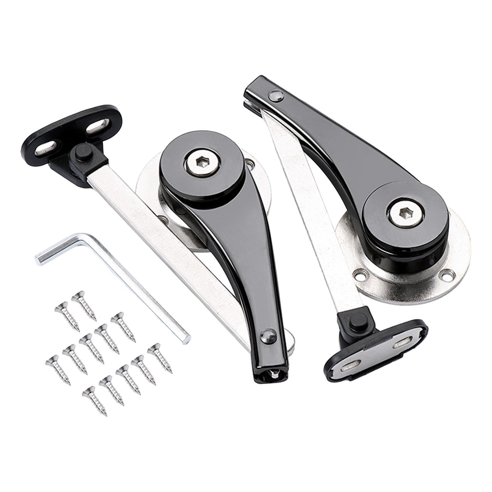 Poxzsfx Easy To Install Support Rod For Cabinet Doors Sturdy Zinc Alloy Pull Rod Pair For Convenient Usage Which Is Sturdy And Durable Pull With Stop Function