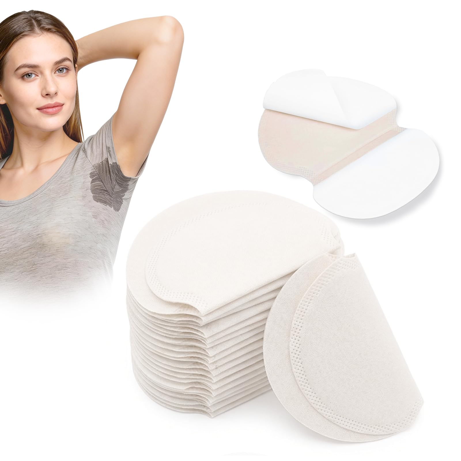 80 Piezas Almohadilla De Axila Autoadhesiva, Almohadillas Sudor Axilas, Desechables Almohadillas Protectoras Para El Sudor, AbsorcióN Y Reducir Olor, Para Mujeres Y Hombres