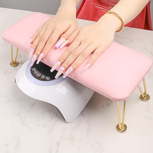 Reposabrazos para uñas, reposabrazos de cuero de microfibra para uñas acrílicas, mesa de descanso de brazos con cojín de almohada para manicura,
