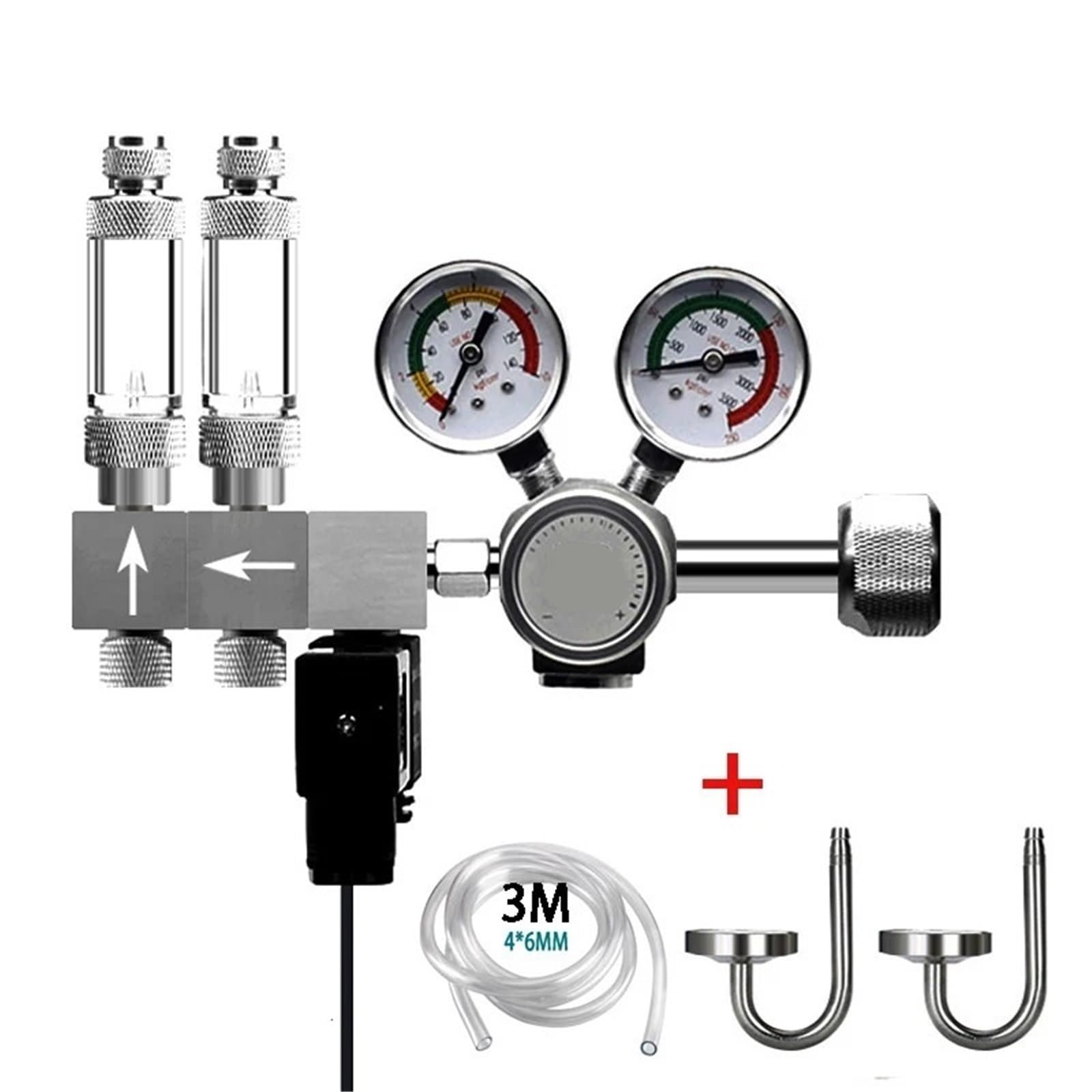 Régulateur de CO2 for Aquarium, compteur à bulles, électrovanne, contrôle du, réservoir poisson, valve réduction(1,100-240V-W21.8)