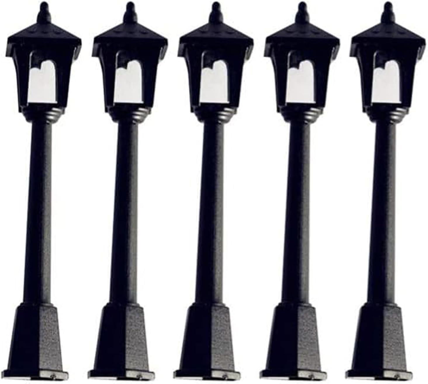 5pcs Dollhouse Miniature Street Lights, Mini Street Lamps Dollhouse Model Streetlights Train Lamp Post Lights Pathway Lantern Post Fairy Garden Miniature Garden Accessories