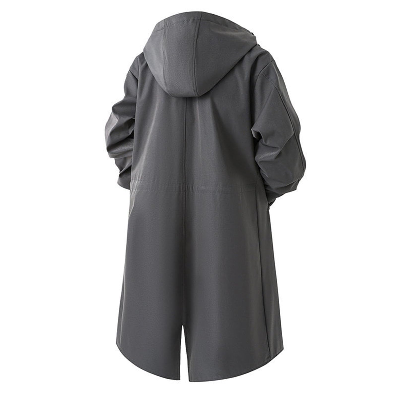 Genérico Chaqueta anorak ligera cortavientos con capucha para deportes al aire libre, senderismo, camping, ropa casual