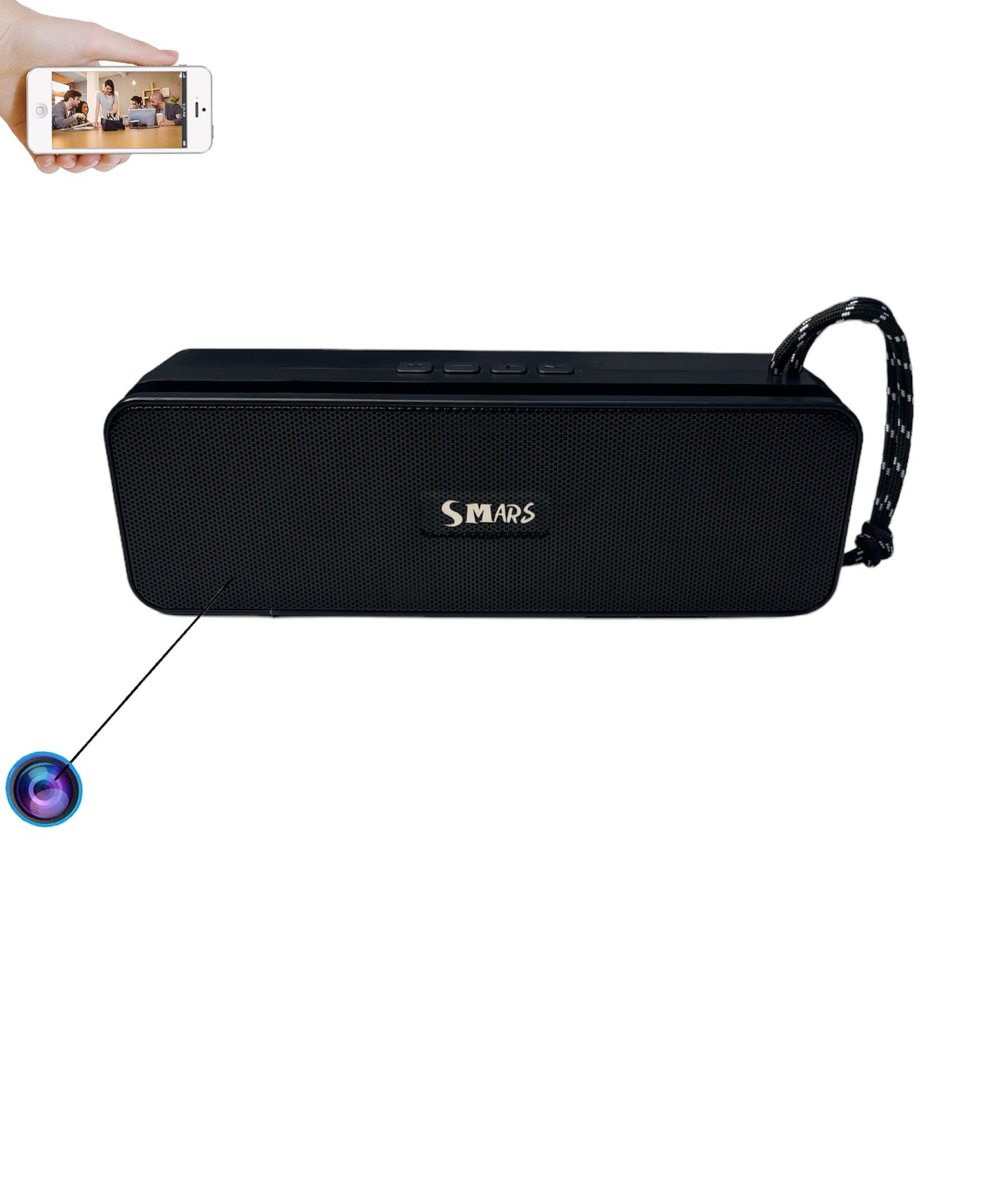 smars Full HD 1080p Portable Bluetooth Speaker Spy Hidden Camera | Audio & Video Recording | Dual-Function Use as a Speaker & Hidden Camera | Support Upto 128 GB SD Card |-picture-31