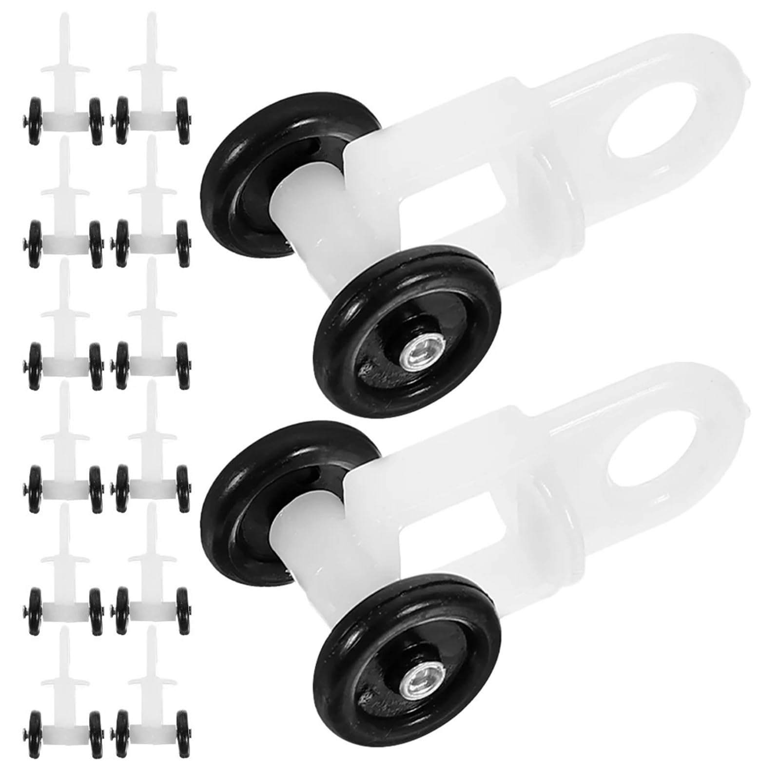 Curtain Track Rollers 50Pcs Plastic Curtain Track Rollers Gliders Nano Bead Technology Quiet Smooth Sliding Rail Carriers For the living room