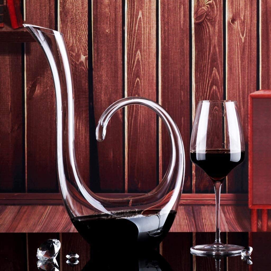 Juegos de decantadores de whisky para hombres Decantador de vino grabado Personalidad de gama alta Vidrio de cristal sin plomo Decantador rápido Vertedor Separador de vino Resaca Juego de vino de vi