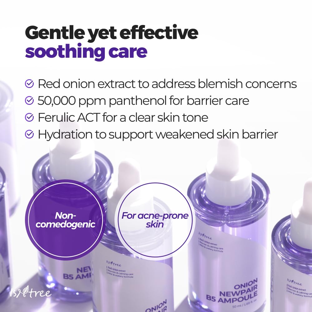 ISNTREE Onion Newpair B5 Ampoule 50ml, 1.69 fl.oz | Blemish and calming care | Mild and watery Formula - Image 3