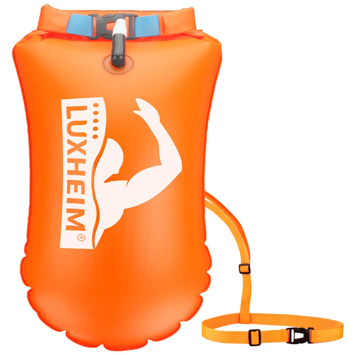 LUXHEIM Swim Buoy Tow Floats for Open Water Swimming Highly Visible Swim Float Dry Bag Waterproof Inflatable PVC Tow Float for Triathlons — image 1