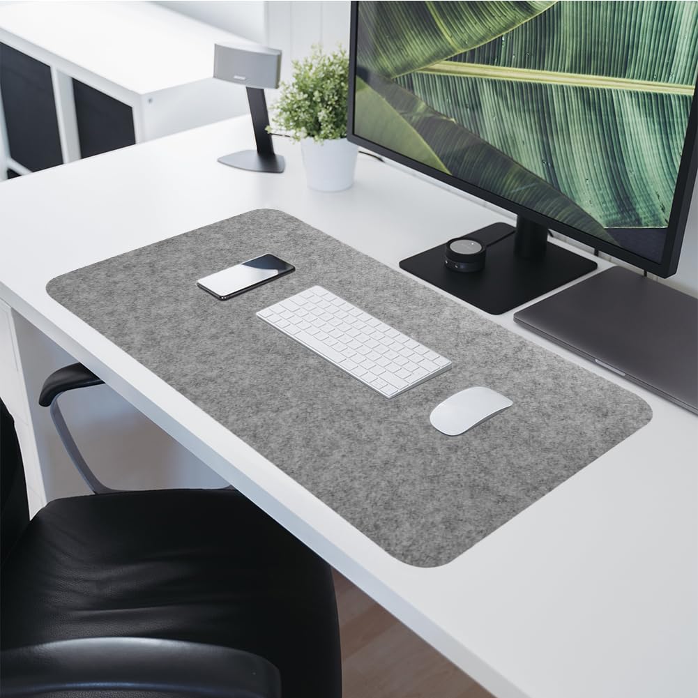 Tappetino Da Scrivania In Feltro 120x60 Cm - Antiscivolo, Antigraffio E Resistente All'Usura, Perfetto Per Laptop, Tastiera E Mouse
