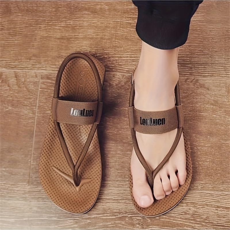 Comfortable Men's Thong Sandals - Casual Non-Slip Flip Flops Shoes with Toe Post for Indoor & Outdoor Walking, Perfect Beach Shoes for Spring and Summer3