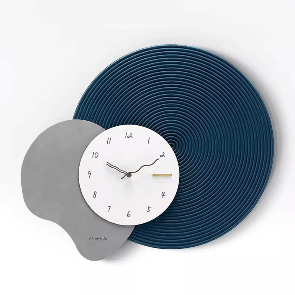 J9V4G6S3B5 Analogue Wall Clock Light Luxury Clock, Wall, Living Room Home, Simple and Fashionable Decoration for Room Decoration(Blue)