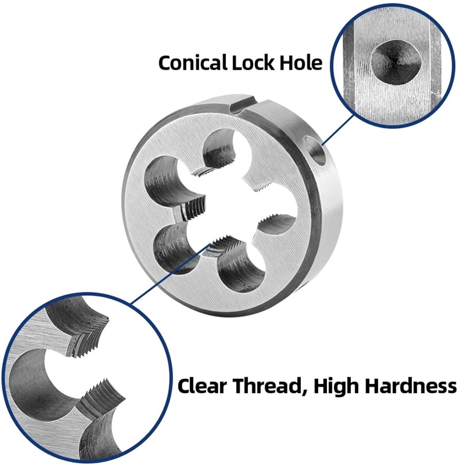 5/8-11 5/8-18 5/8-20 5/8-24 5/8-27 5/8-32 Tap and Die Set Right Hand, HSS Thread Taps & Round Dies(5I8-27 UN)