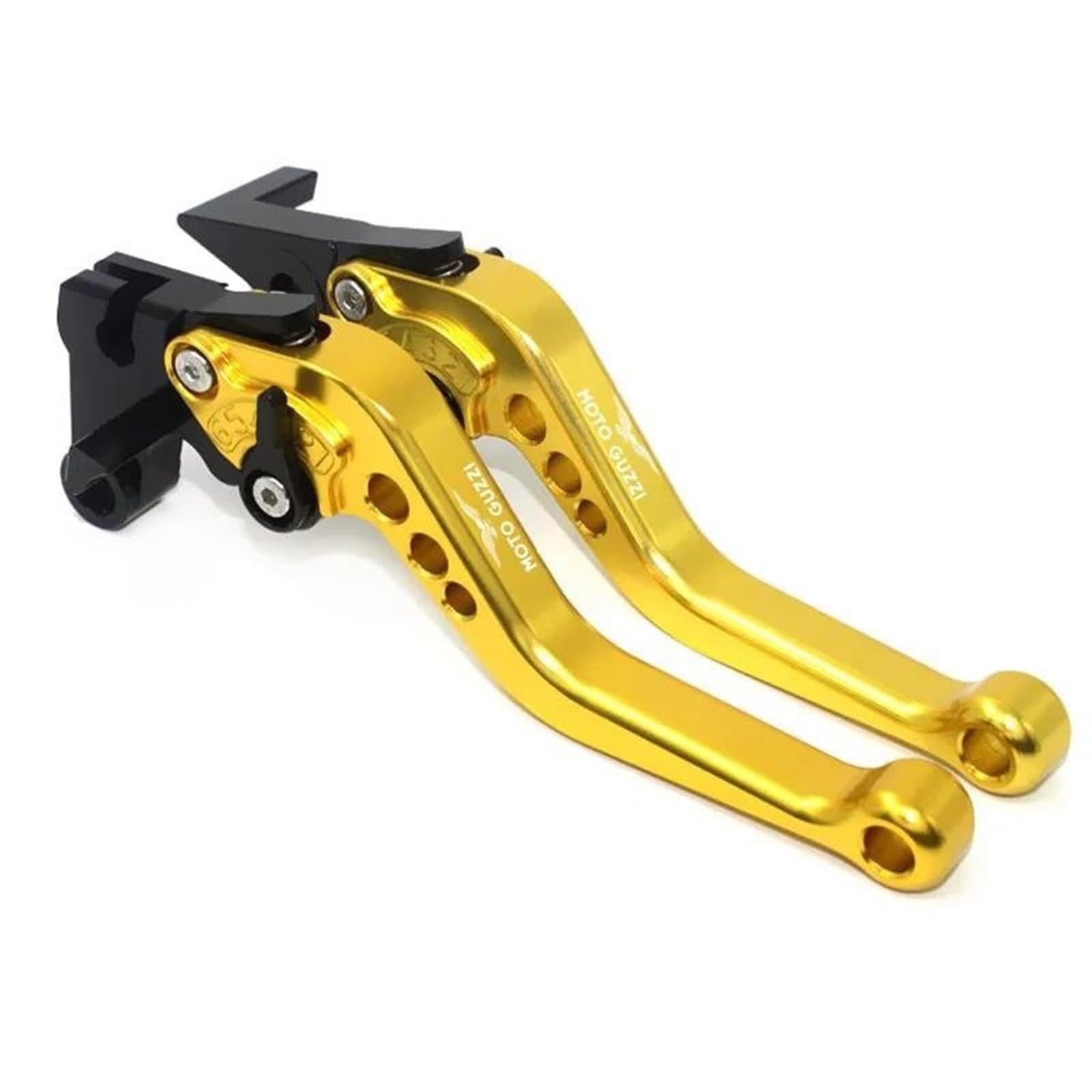 UYFYQECJY for Moto Guzzi Breva 850 1100 1200 Griso BREVA 1100 Norge 1200 GT8V CNC Motorcycle Adjustable Brake Clutch Levers Parts(Gold-A)