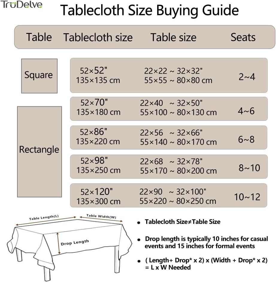 TruDelve Cotton Tablecloth Square Table Beige Checkered Tablecloths Fall Outdoor Tablecloth for Picnic Table Cover (Beige,70"x70",Square)