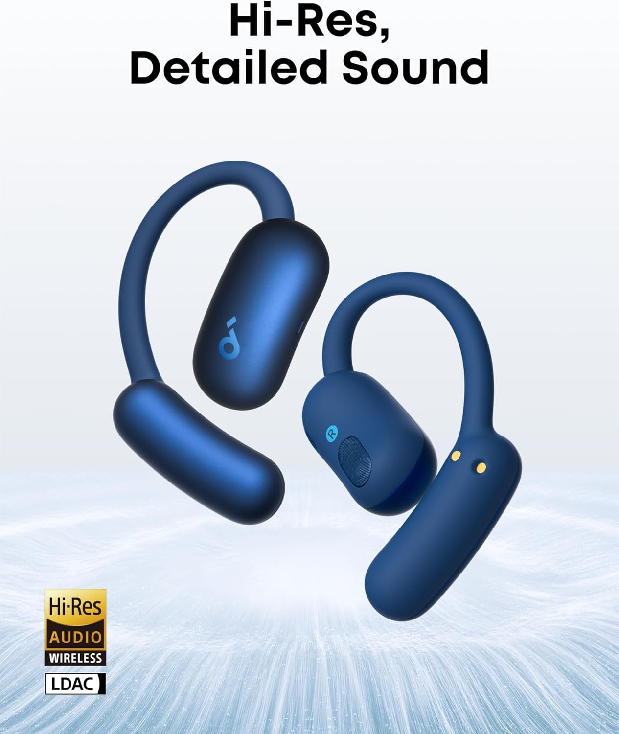 soundcore AeroFit 2 firmy Anker(odnowiony), słuchawki otwarte, regulowane zaczepy na uszy, ścisłe dopasowanie, bogaty bas, dźwięk bezprzewodowy Hi-Res, 42 godz. odtwarzania