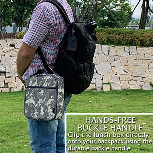 Flowfly Lunch Box Insulated Soft Bag Mini Cooler Back To School Thermal Meal Tote Kit For Girls, Boys,Digitalcamo #TOP4