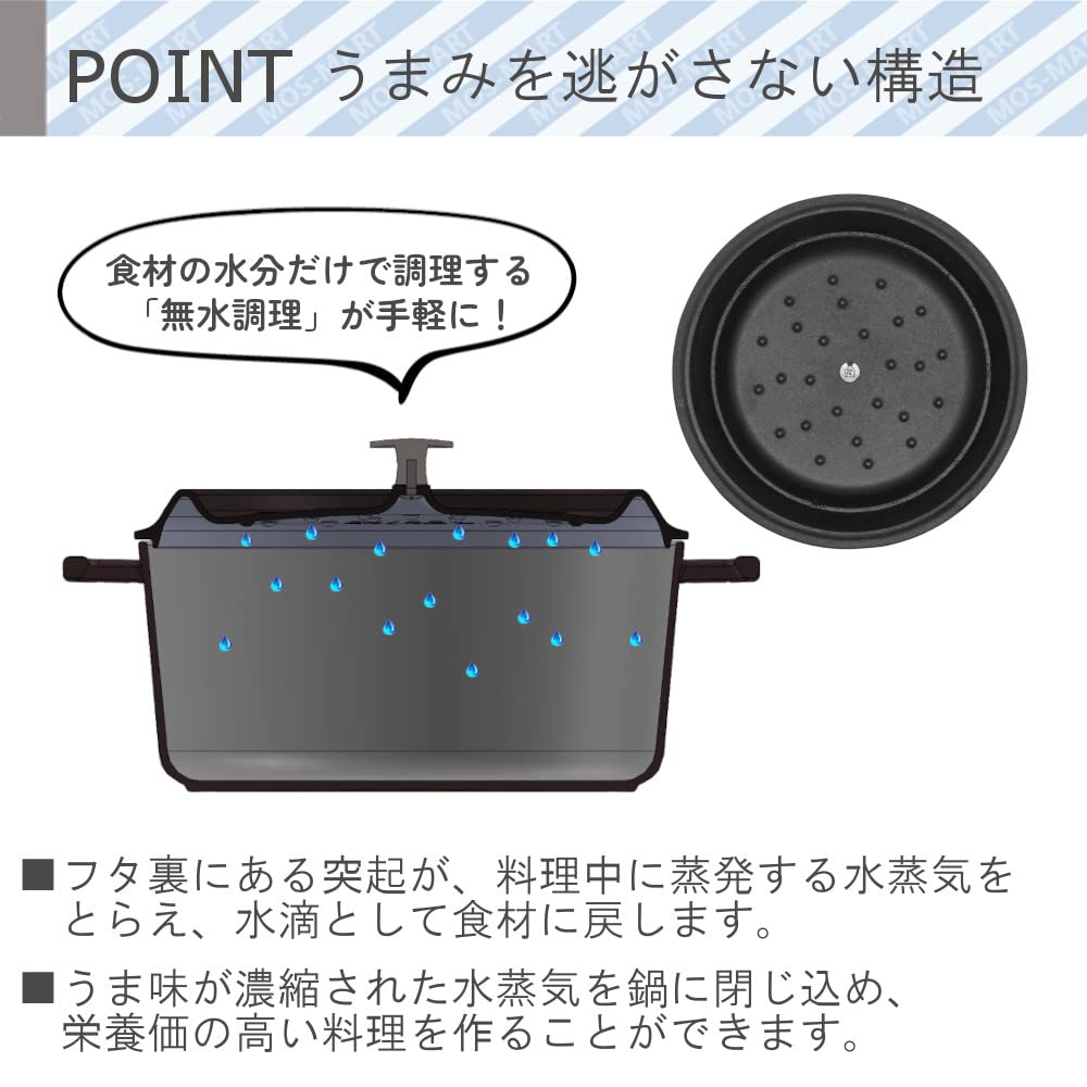 LAVA ラヴァ オーバルキャセロール 27cm 両手鍋 ホワイト ホーロー