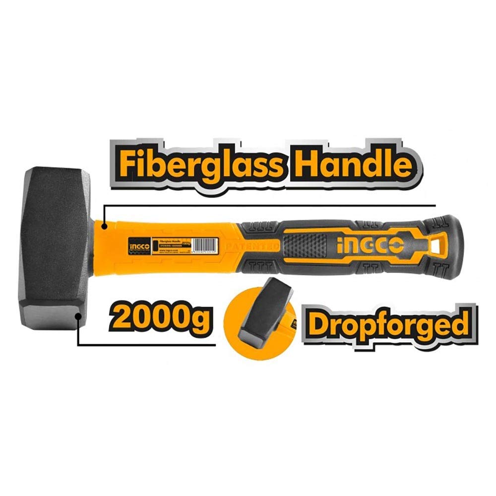 HSTH8804 - INGCO MAZZETTA DA 2KG CON MANICO IN FIBRA -