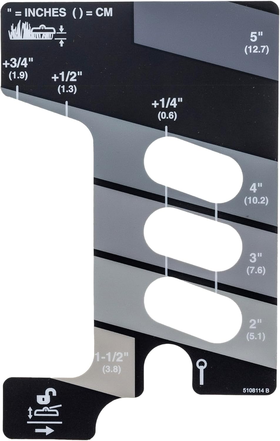 Genuine Ferris Cutting Height Decals for Lawn Mowers fits ISX800, IS2100Z, IS700Z, ISX2200, ISX3300 / 5108114, 5108114FS