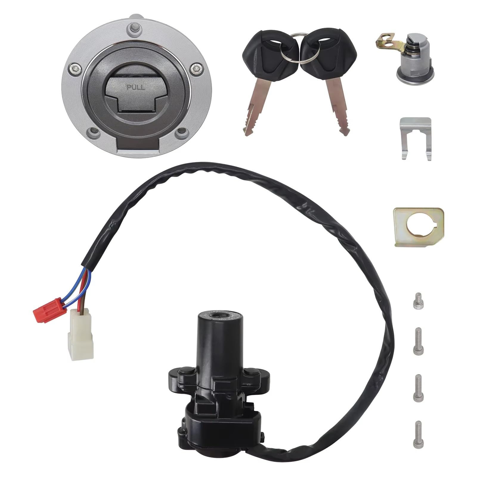 Cerradura de encendido y tapa de gasolina con llave para motos YZF R1 R6 2004-2015 7