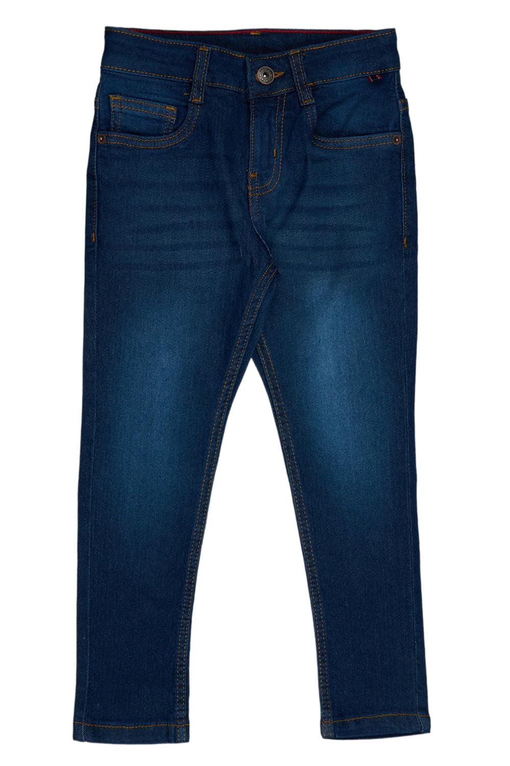 Kids Cotton Stretch Blend Jeans | Slim Fit | Mid Rise Waist | Full Length-image-4
