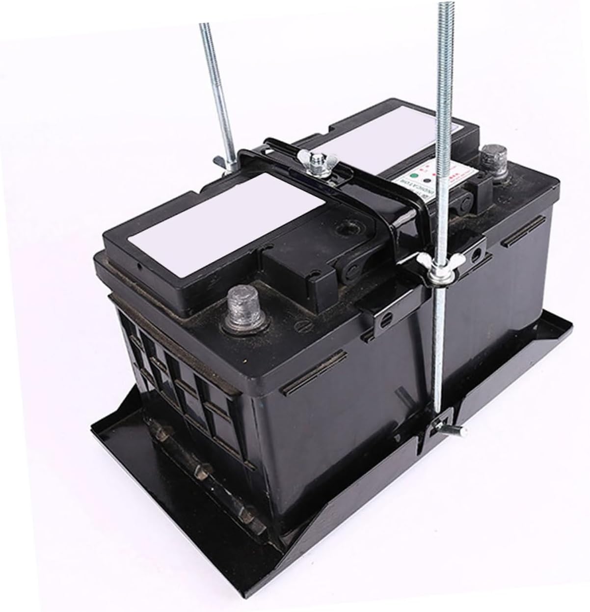 Gatuida 1sets Adjustable Battery Hold down Tray Durable Metal Battery Bracket Storage Holder for Cars Boats and Use Secure Mounting for Stability Compatibility