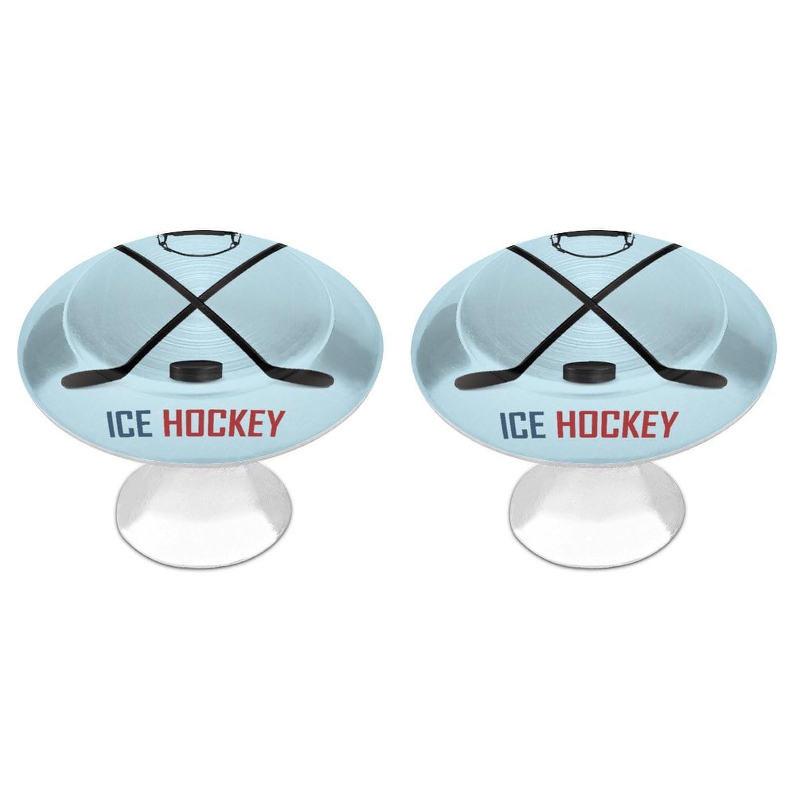 XJHMMAEASD Cabinet Hardware Knobs Ice Hockey Decorative Pulls Handles Drawer Dresser Knobs for Cupboard Wardrobes 2 PCS
