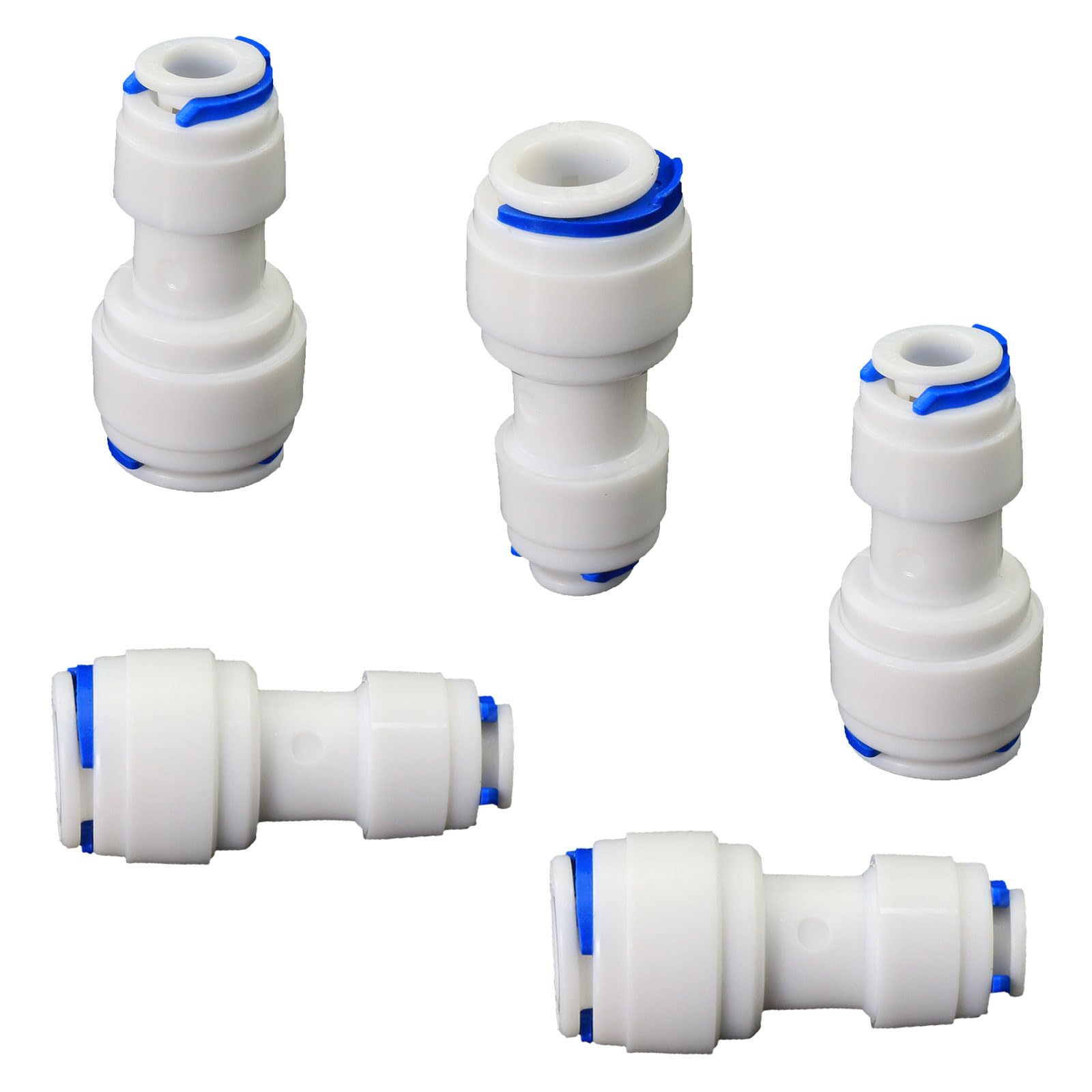 Water purifier adapter, 1/4 "FPT x 3/8" pipe quick connector, outer diameter 1/4 to 3/8 inch quick push plastic pipe connector, suitable for reverse