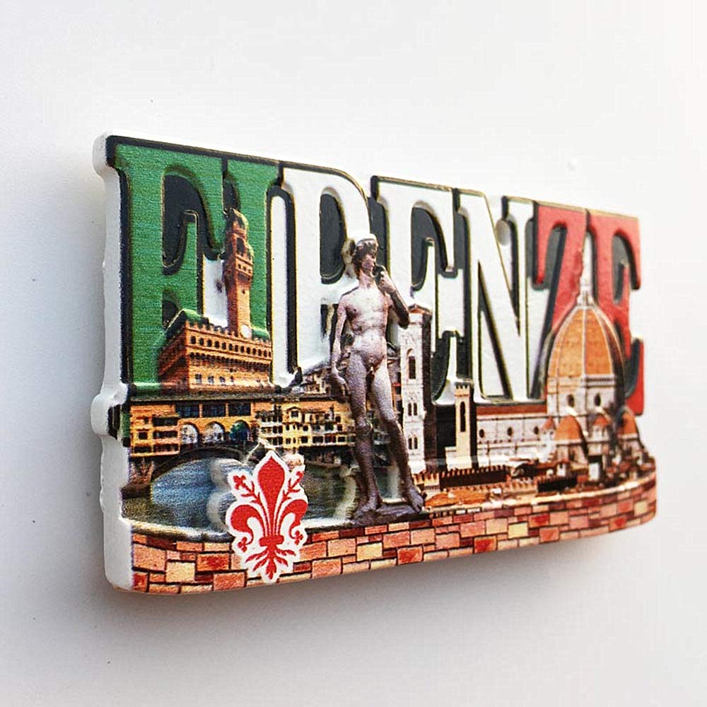 Aimant Frigo 3D Florence - Souvenir D'Italie (7,2x5cm) - Déco Maison Originale