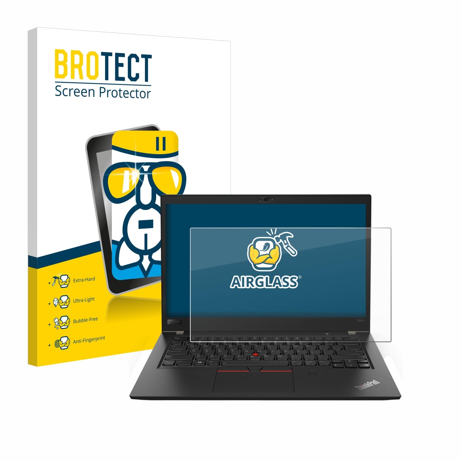 Brotect Pellicola Protettiva Vetro Per Lenovo ThinkPad T480 T480s Protezione Schermo Durezza Estrema 139754