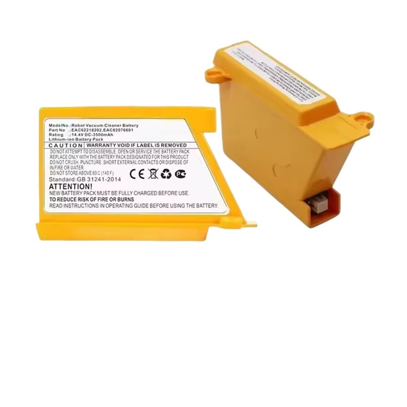 Robot Aspirapolvere Batteria Da 14,4 V, Compatibile Con LG, VR6270LVB VR6270LVMB VR63455LV VR6370LVM VR64604LV(3000mAh)