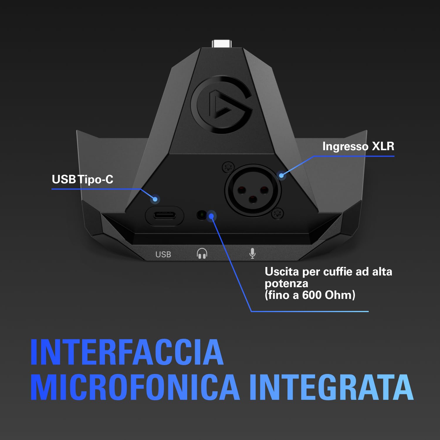 Elgato XLR Dock MK.2 - Accessorio di interfaccia audio per Stream Deck +, guadagno 80dB, alimentazione Phantom, Clipguard 2.0, effetti DSP, USB-C, funziona con qualsiasi microfono XLR