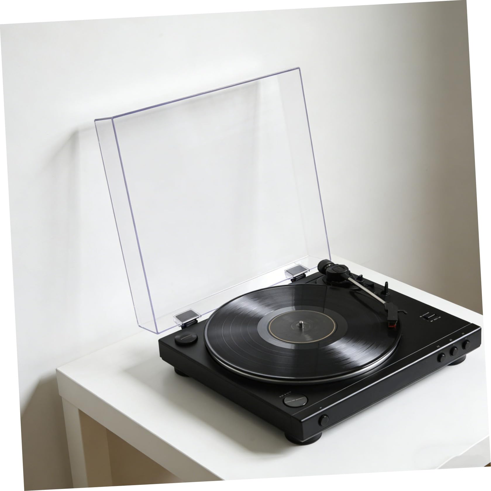 Lurrose Copertura Design Personalizzato Trasparente in Acrilico per Vinili Antipolvere e Protezione Affidabile per Impianti Audio Domestici