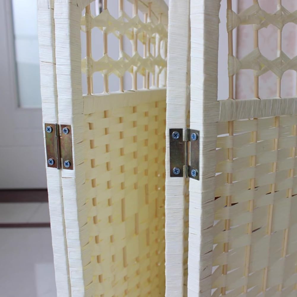 Cloison de séparation pliable à 4 panneaux - Paravent d'intimité - Séparateur décoratif léger pour le salon, facile à déplacer, idéal pour chambre à coucher ou chambre d'enfant