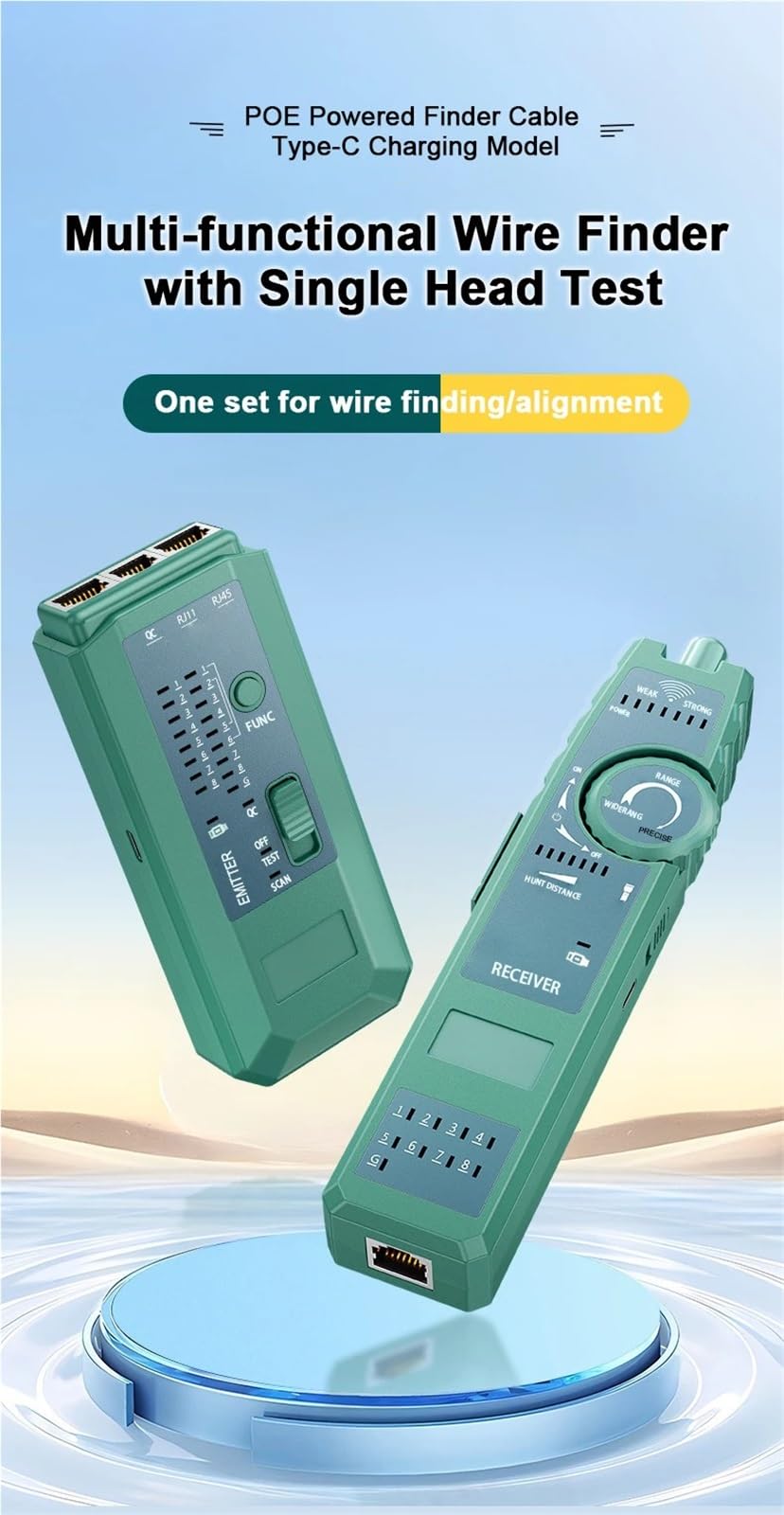 Tester per cavi, Tester Per Cavi Di Rete, Rilevatore, RJ45 RJ11, LAN Ethernet per la raccolta dei cavi