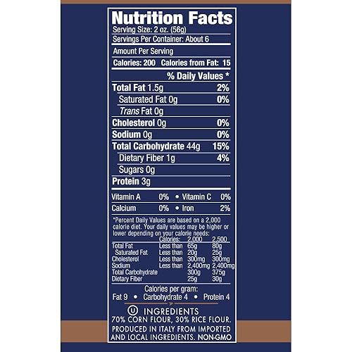 Miniatura 2 de DeLallo Pasta Orzo sin gluten, hecha con maíz y arroz, sin trigo, bolsa de 12 onzas, paquete de 12