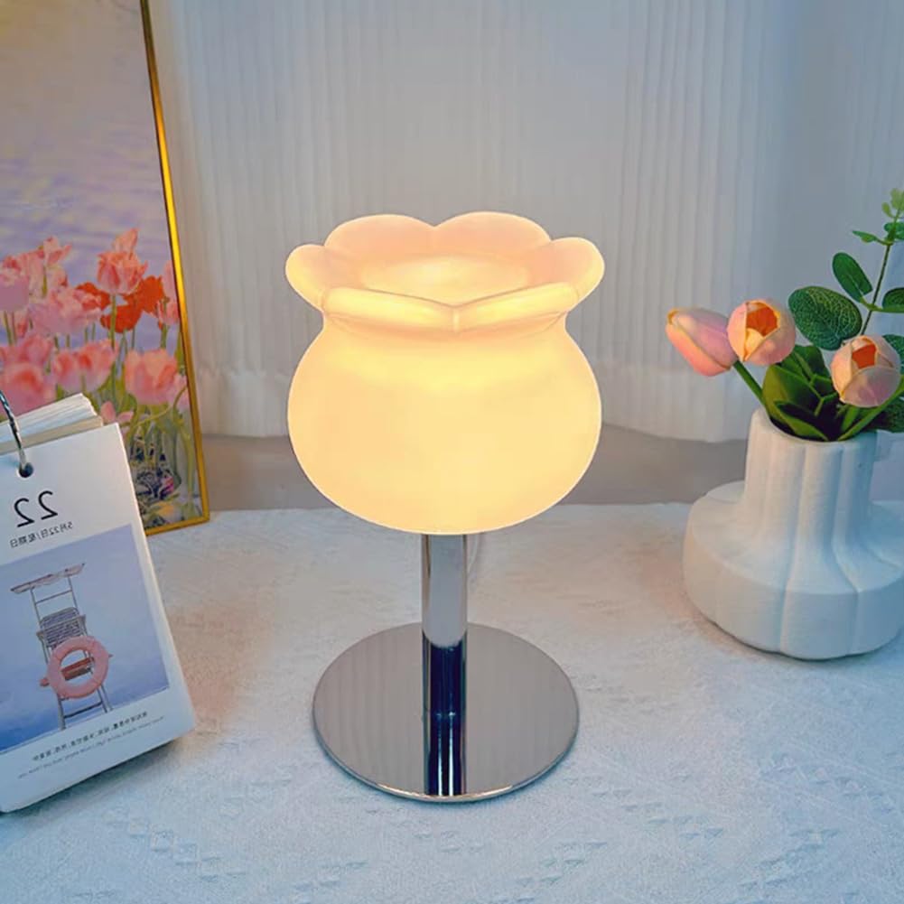 Lampa stołowa LED z przełącznikiem ściemniania, szklany klosz, lampa nocna, nowoczesne oświetlenie biurkowe, kabel wtykowy USB, dekoracyjna lampka nocna