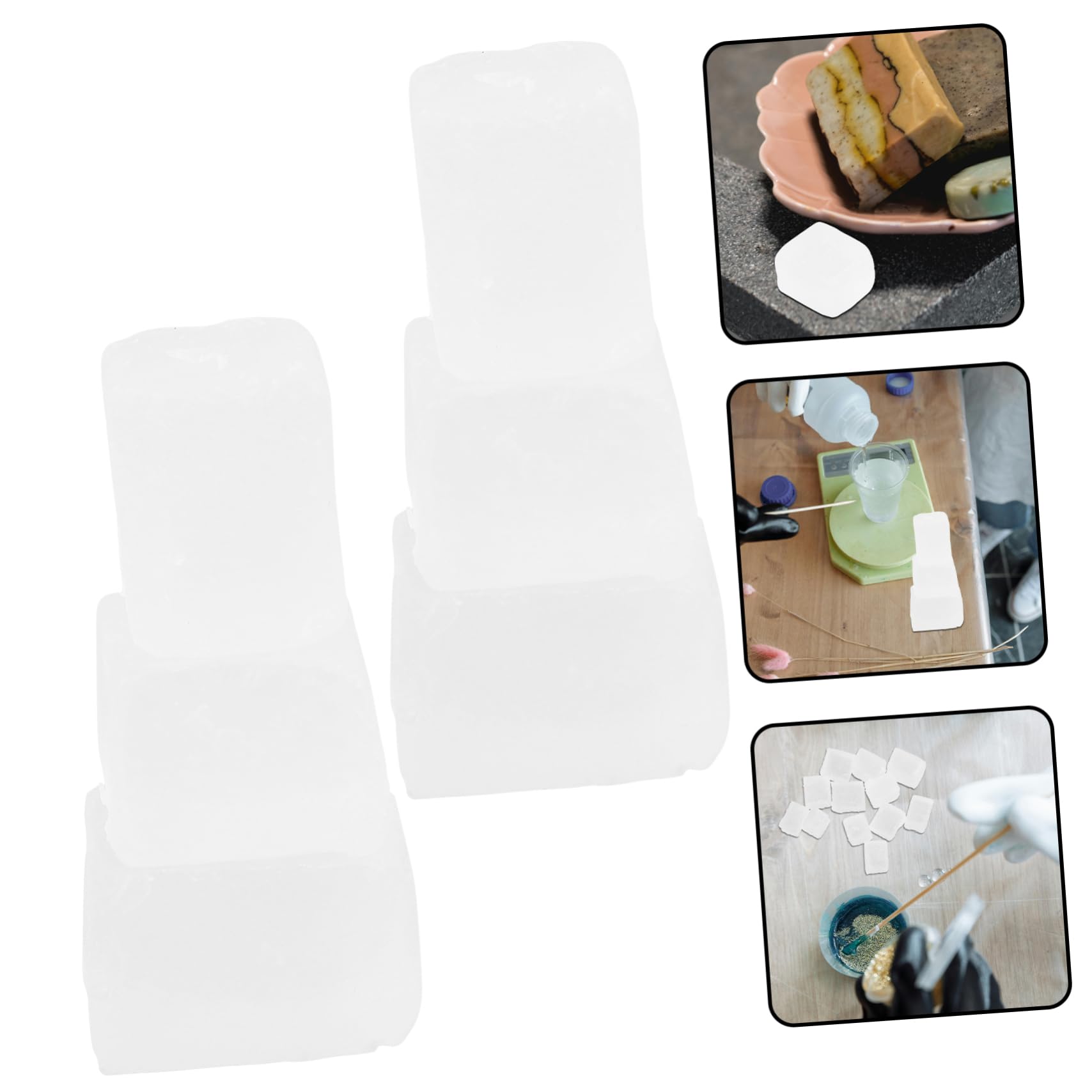 NUOBESTY 3pezzi Base Per Sapone Naturale Glicerina Kit Per Sapone Fai Te Trasparente Ingredienti Biologici Per Saponi Artigianali Adatta Tutti Tipi