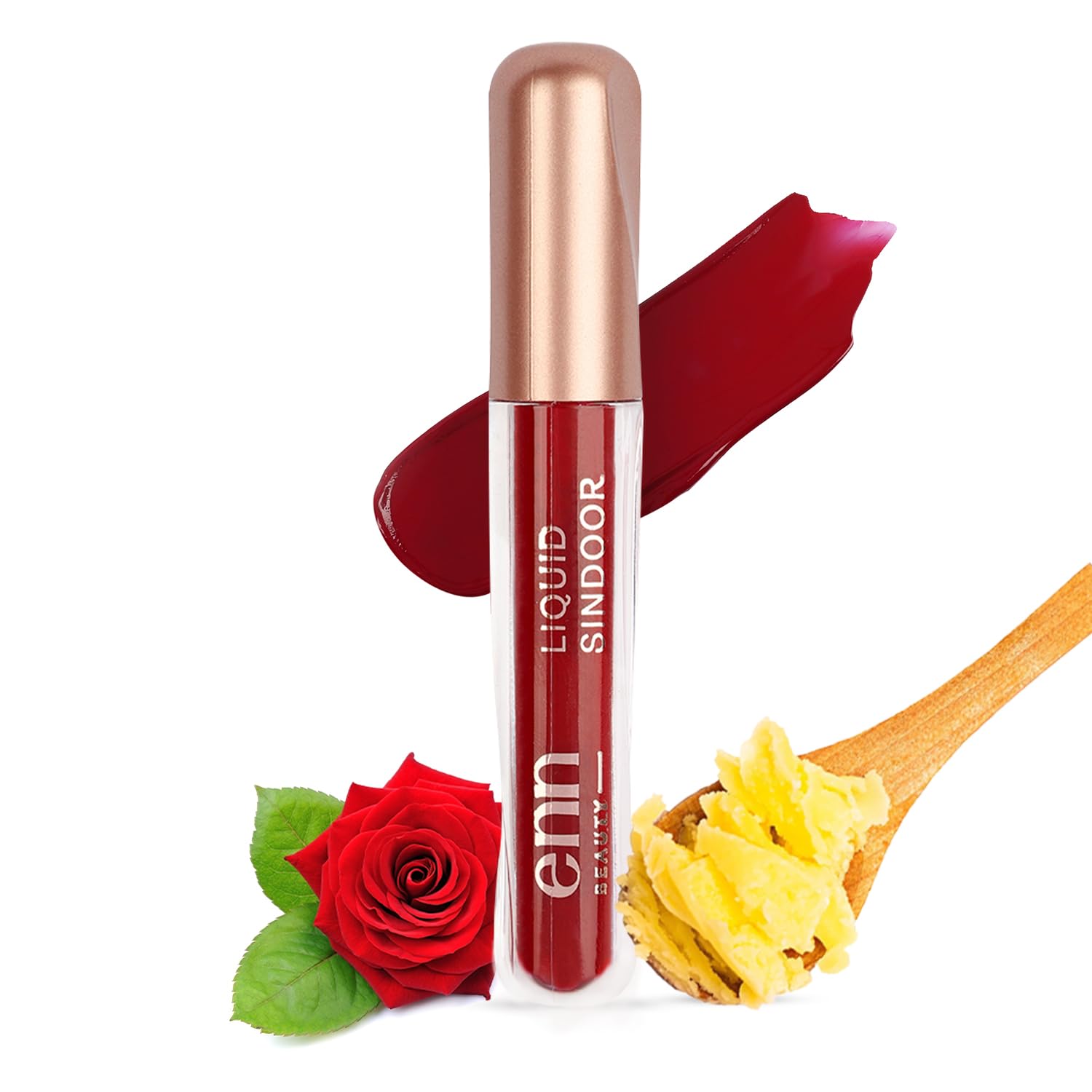 ENN Liquid Sindoor Maroon, Water-Proof Sindoor, Highly Pigmented Sindoor, 100% Natural, Ghee Sindoor, Easy to use sponge tip applicator