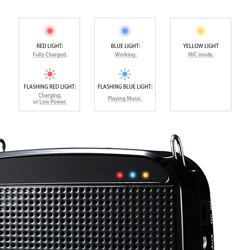 Amplificatore Vocale Portatile Ricaricabile Con Microfono - Bluetooth, MP3 E Radio FM Per Insegnanti, Guide E Allenatori - Foto 13