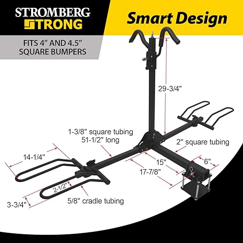Miniatura 2 de Stromberg Carlson BC-202BA - Estante para 2 bicicletas con adaptador de enganche para parachoques