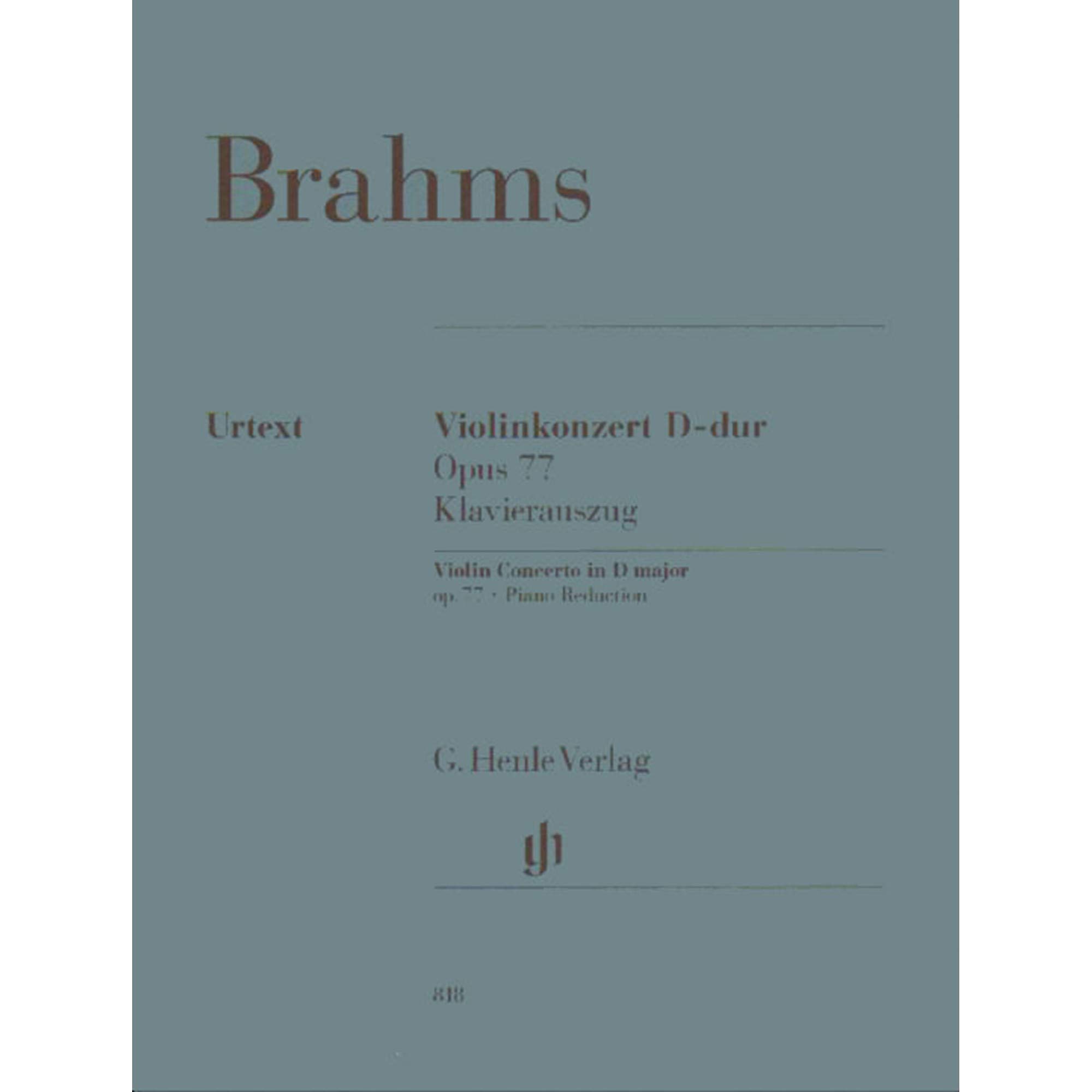 Violin Concerto in D major op. 77violin and orchestra: Instrumentation: Violin and Piano, Violin Concertos