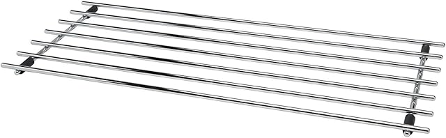 CKB LTD® Large Rectangular Metal Trivet Chrome Steel - Premium Worktop Saver Work Surface Protector Metal Mat For Resting Hot Cooking Pots & Pan 50 x 24cm