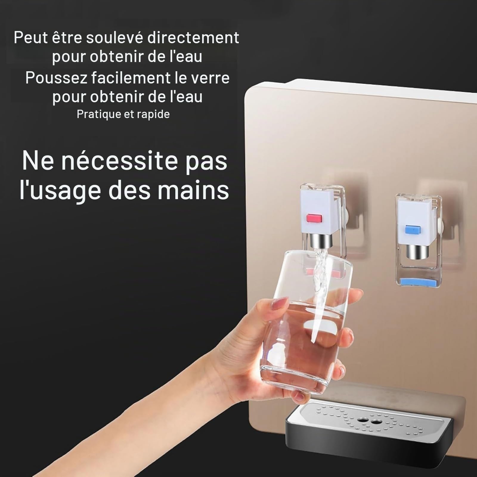 Distributeur Eau Raccordement Au Réseau d'eau Mural Alimenté, Fontaine Eau Autonome Alimenté par Le Réseau, Température Réglable sur 2 Segments, Fontaine À Boire Commerciale, pour Petites Entreprises